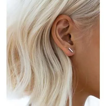Stylish 925 Sterling Silver Hypoallergenic Stud Earrings Set