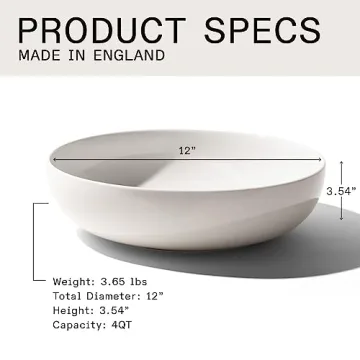 Made In England Porcelain Serving Bowl - Elegant & Durable