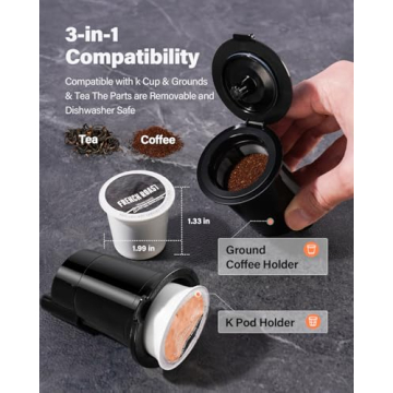 TWOMEOW Coffee Maker for Hot and Iced Coffee 52 Oz Reservoir