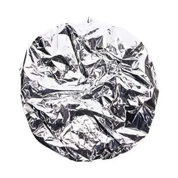 Tupalizy 4PCS Deep Conditioning Heat Cap Aluminum Foil Shower Cap for Women Natural Hair Dying Lifting Color Hot Oil Treatments Processing Caps for Nourishing Hair Salon Spa Home Use, Gold and Silver