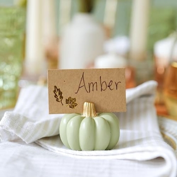 Green Pumpkin Place Card Holders - Perfect for Fall Events