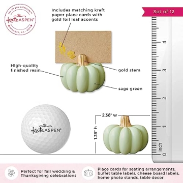 Green Pumpkin Place Card Holders - Perfect for Fall Events
