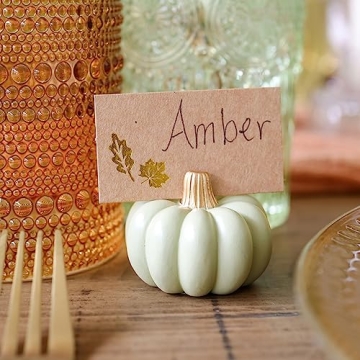 Green Pumpkin Place Card Holders - Perfect for Fall Events