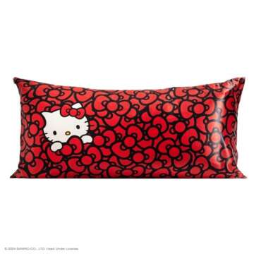 Kitsch x Hello Kitty Sea of Bows Satin Pillowcase - Luxurious Cooling Softness