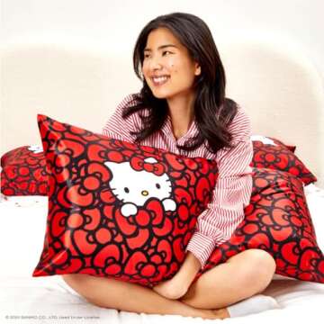 Kitsch x Hello Kitty Satin Pillowcase - King Size Luxury