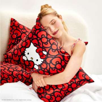 Kitsch x Hello Kitty Satin Pillowcase - King Size Luxury