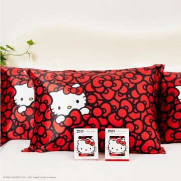 Kitsch x Hello Kitty Satin Pillowcase - King Size Luxury