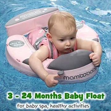Preself Baby Float Swim Trainer Over UPF 50+ Sun Canopy Ladybug Mambobaby Infant Soft Solid Infant P...