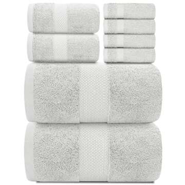 Cotton White Classic Bath Mats & Towel Set at Best Price