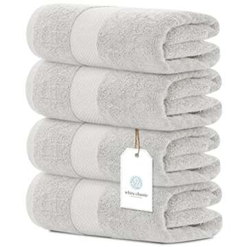 Cotton White Classic Bath Mats & Towel Set at Best Price