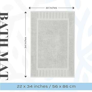 Cotton White Classic Bath Mats & Towel Set at Best Price