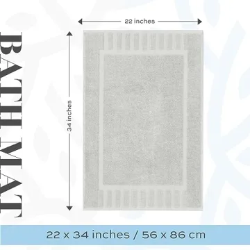 Cotton White Classic Bath Mats & Towel Set at Best Price