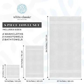 Cotton White Classic Bath Mats & Towel Set at Best Price