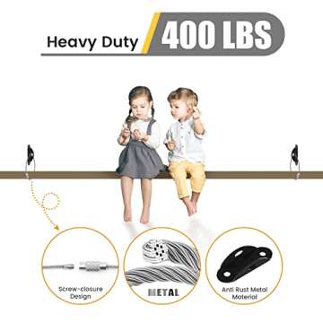 Booda Brand Furniture Anchors (10 Pack) Anti Tip Furniture Straps for Baby Proofing, 400lbs Tension Earthquake Resistant Metal Straps, Furniture Wall Anchor Prevent Baby Pet from Falling Furniture