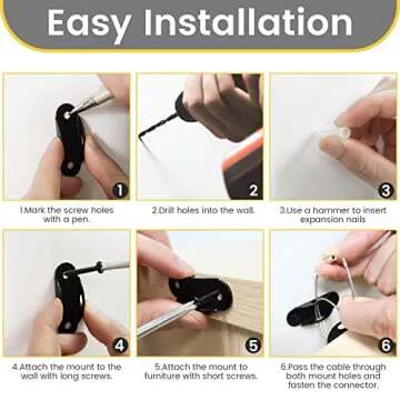 Booda Brand Furniture Anchors (10 Pack) Anti Tip Furniture Straps for Baby Proofing, 400lbs Tension Earthquake Resistant Metal Straps, Furniture Wall Anchor Prevent Baby Pet from Falling Furniture