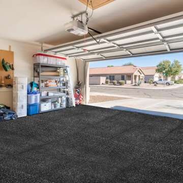 Sivan 0.5 Inch Thick Gym Flooring for Home Gym - 6 EVA Foam Floor Tiles, 24 Sq Ft Rubber Top Gym Mats for Home Gym and Exercise Equipment, Interlocking Protective Flooring 24 in x 24 in Gym Mat