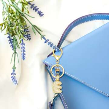 SKYFUN Personalized Initial Letter Keychains - A-Z Style