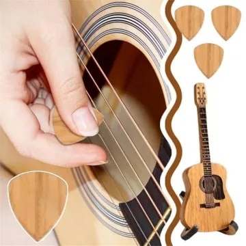 Sheremart Acoustic Guitar Box with Picks & Stand