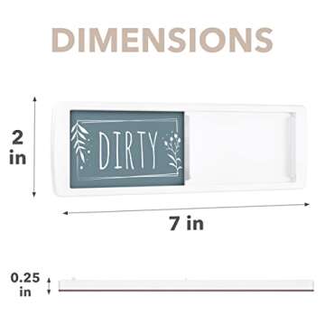 Stylish Dishwasher Magnet Clean Dirty Sign - 2" x 7" - Ideal Clean Dirty Magnet for Dishwasher - Kit...
