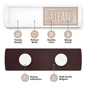 Stylish Dishwasher Clean Dirty Magnet - Efficient Kitchen Accessory