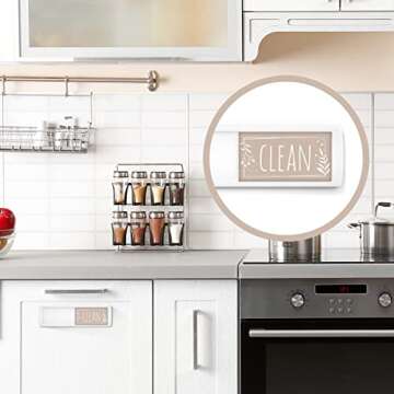 Stylish Dishwasher Clean Dirty Magnet - Efficient Kitchen Accessory