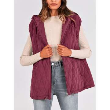 PRETTYGARDEN Women's Stylish Hooded Vest for Layering