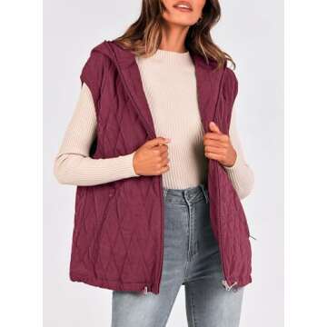 PRETTYGARDEN Women's Stylish Hooded Vest for Layering