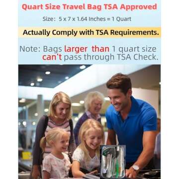 2 Pack TSA Approved Toiletry Bag for Travel Essentials