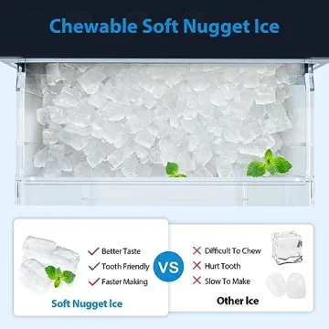 Aeitto Nugget Ice Maker - High Capacity & Easy Clean