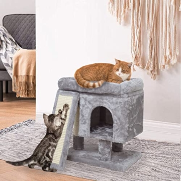 Compact SYANDLVY Small Cat Tree for Cozy Homes