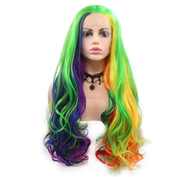 Multi-Colored Rainbow Lace Front Wigs for All Occasions