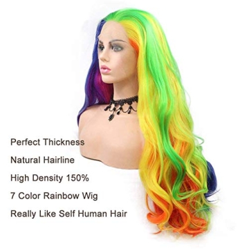 Multi-Colored Rainbow Lace Front Wigs for All Occasions