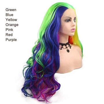 Multi-Colored Rainbow Lace Front Wigs for All Occasions