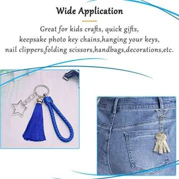 60Pcs Star Shaped Spring Snap Keychain Clip,Metal Swivel Clasp Snap Hook Key Ring with Chain Hanging Buckle with Open Jump Ring Connector for DIY Crafts Key Ring Making,Keychain Accessories