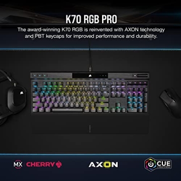 Corsair K70 RGB PRO Mechanical Gaming Keyboard with RGB Switches