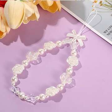 Elegant Beaded Phone Charm Set - 3 Pcs