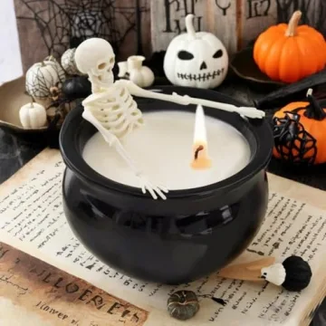 Halloween Skeleton Candle with Fun Decorative Gift Appeal