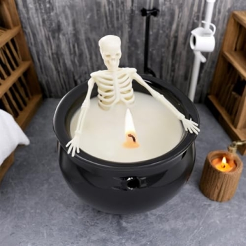 Halloween Skeleton Candle with Fun Decorative Gift Appeal