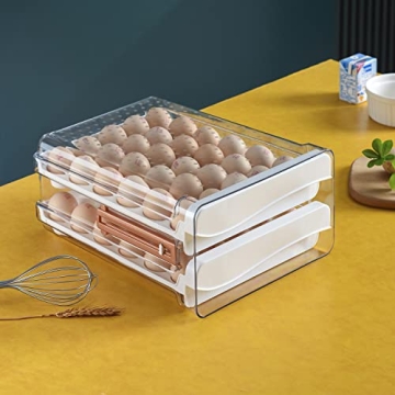 Sooyee 60 Capacity Egg Container for Organized Refrigerators
