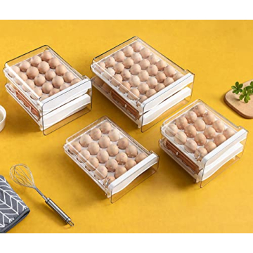 Sooyee 60 Capacity Egg Container for Organized Refrigerators