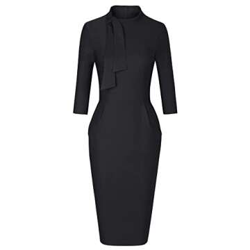 MUXXN Women's Charming 50s Midi Pencil Dress - Perfect for Work and Special Occasions