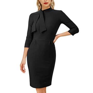 MUXXN 50s Midi Pencil Dress for Women - Retro Charm and Style