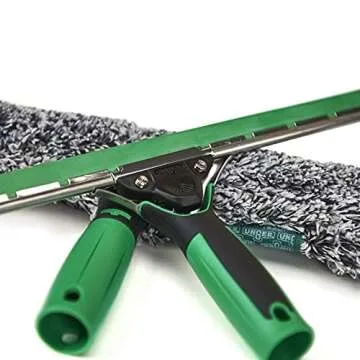 UNGER AK013 Window Cleaning Kit 3-in1 Starter Set - Window Squeegee, Microfibre Power Washer with T-Bar Handle, 18L Cleaning Bucket - Professional Window Cleaner Equipment, Green