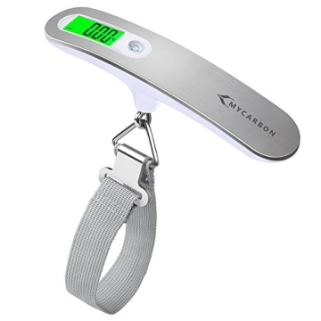 Luggage Scale MYCARBON Digital Scale High Precision Hanging Scale 110 lb/ 50KG With Backlit Ultra Po...