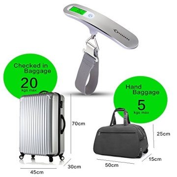MYCARBON Digital Luggage Scale 110 lb High Precision Portable Travel Scale