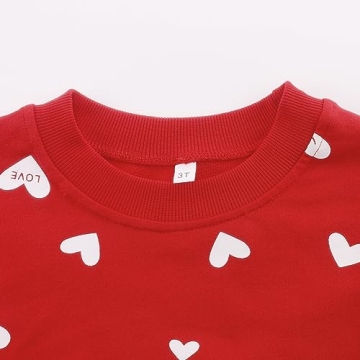 RETSUGO Girls Heart Winter Outfit Set for Toddlers