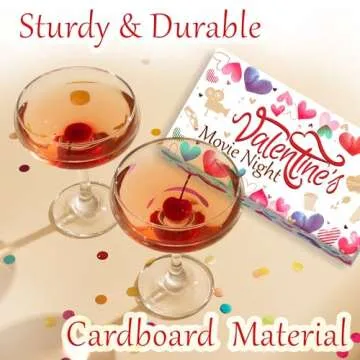 Cheshire Gifts Valentine's Day Movie Night Supplies - 36 Pcs: Popcorn Bags (24ct) & Movie Snack Trays (12ct) - Valentines Day Popcorn Buckets, Decorations & Family Gifts