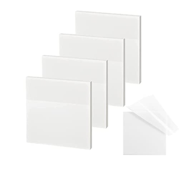 Transparent Sticky Notes - 200 Sheets Clear Self-Adhesive Pads for Easy Annotation