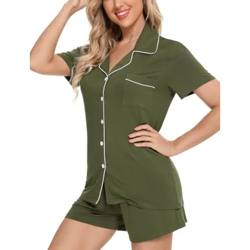 Leikar Women's Button Down Pajama Sets for Comfort