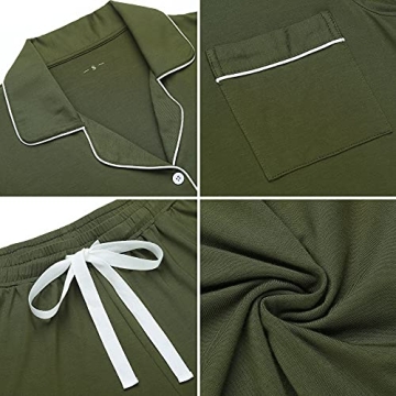 Leikar Women's Button Down Pajama Sets for Comfort